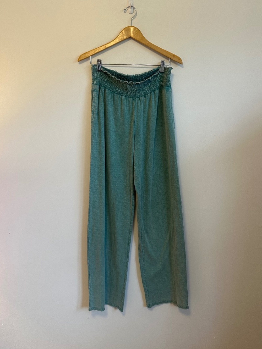 NWT Hello Nite Sea Moss Green Cotton Summer Pants | Size Large